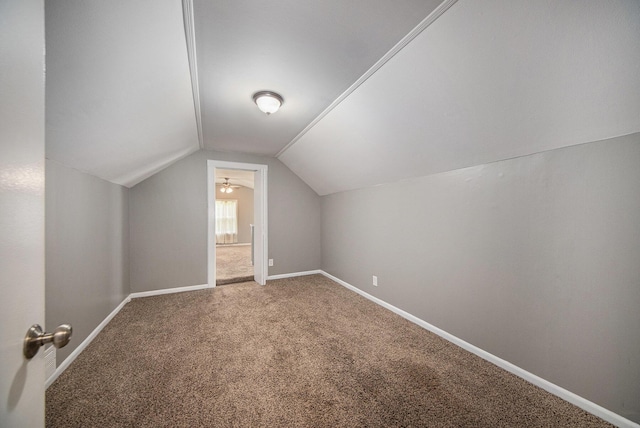1836 W Argus Ct, Jackson, MI 49203 - additional living space featuring carpet floors and vaulted ceiling
