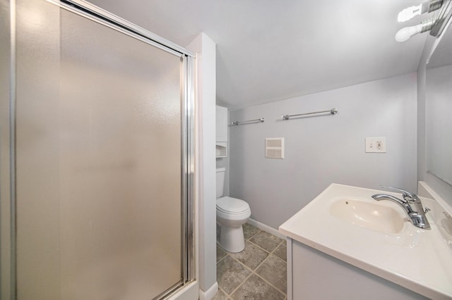 1836 W Argus Ct, Jackson, MI 49203 - bathroom featuring a stall shower, vanity, and tile patterned floors