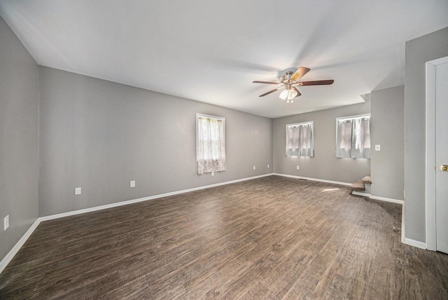 1836 W Argus Ct, Jackson, MI 49203 - spare room with ceiling fan and dark wood finished floors