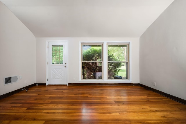 2834 Pittsfield Blvd, Ann Arbor, MI 48104 - unfurnished room with wood finished floors and vaulted ceiling
