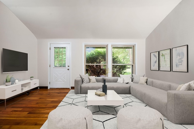 2834 Pittsfield Blvd, Ann Arbor, MI 48104 - living room featuring wood finished floors and lofted ceiling