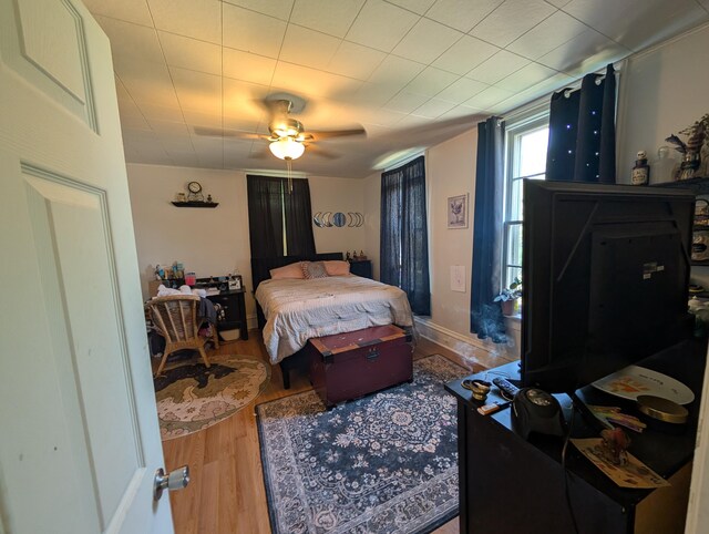 1236 Fulton Ave, Grand Haven, MI 49417 - bedroom featuring wood finished floors and ceiling fan