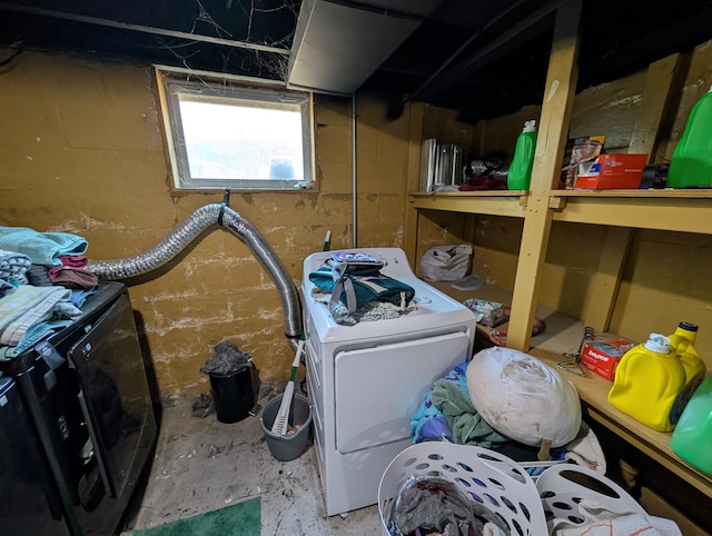 1236 Fulton Ave, Grand Haven, MI 49417 - storage area with washer / clothes dryer