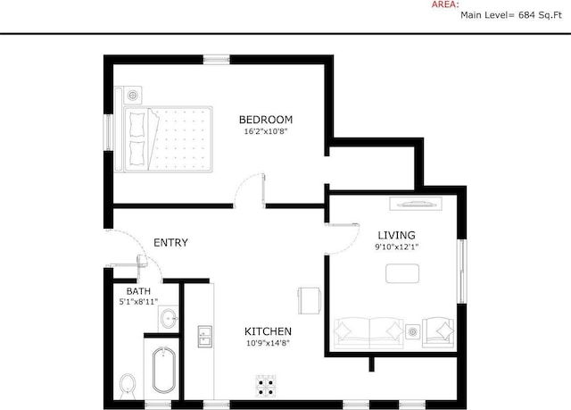 1236 Fulton Ave, Grand Haven, MI 49417 - view of property floor plan