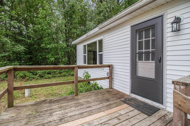 105 S Emerson Lake Rd, Branch, MI 49402 - view of wooden terrace