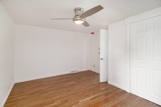 105 S Emerson Lake Rd, Branch, MI 49402 - unfurnished room featuring light wood finished floors and a ceiling fan