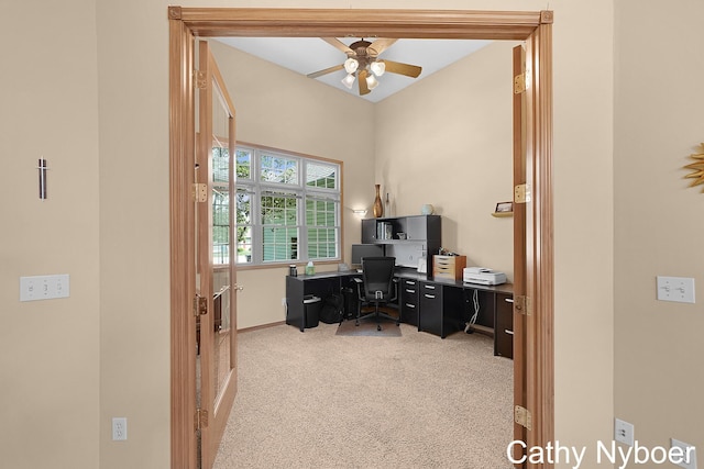 4232 Limousin Ct SW, Grandville, MI 49418 - home office with light colored carpet and a ceiling fan