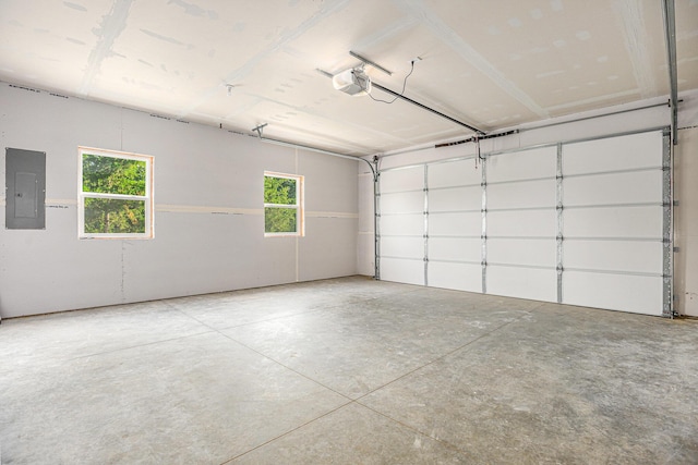 57860 James Dr, Three Rivers, MI 49093 - garage with electric panel and a garage door opener