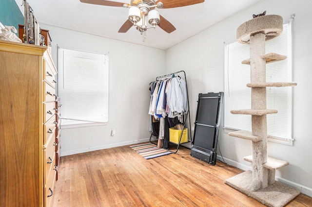 46555 Maben Rd, Canton, MI 48187 - interior space featuring light wood-style floors and ceiling fan