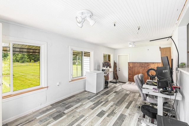 46555 Maben Rd, Canton, MI 48187 - home office with light wood-style flooring