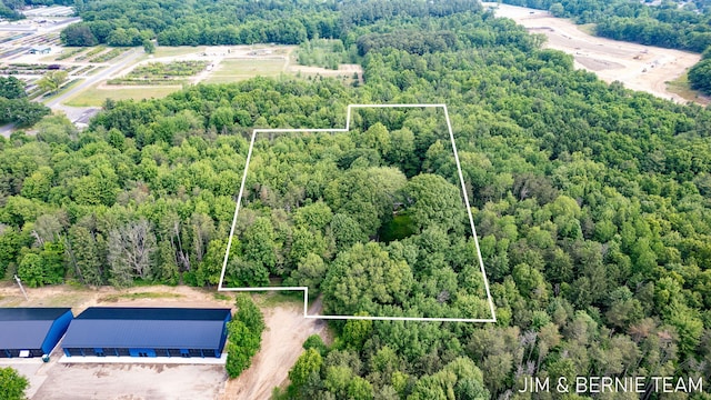 8518 146th Ave, West Olive, MI 49460 - aerial view of property and surrounding area featuring property boundaries highlighted