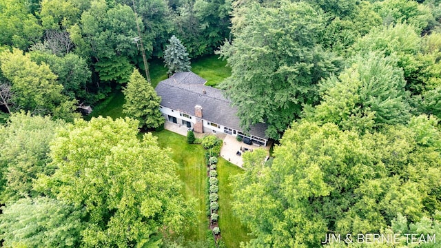 8518 146th Ave, West Olive, MI 49460 - view from above of property with a heavily wooded area