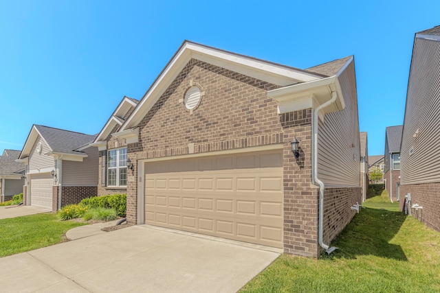 2763 Polson St, Ann Arbor, MI 48105 - view of front of home with brick siding, an attached garage, and concrete driveway