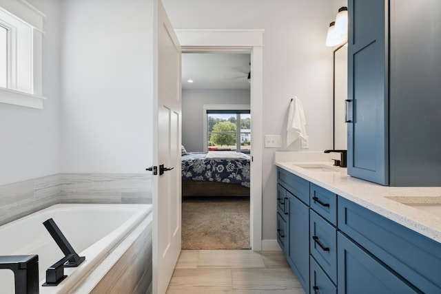46140 Finch St, Mattawan, MI 49071 - ensuite bathroom with double vanity and a bath
