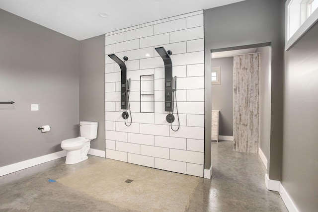 17756 Brad Ln, Three Rivers, MI 49093 - full bathroom with tiled shower and finished concrete floors