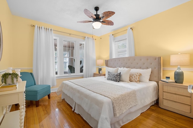 510 Wayne St, Saint Joseph, MI 49085 - bedroom with hardwood / wood-style floors and a ceiling fan