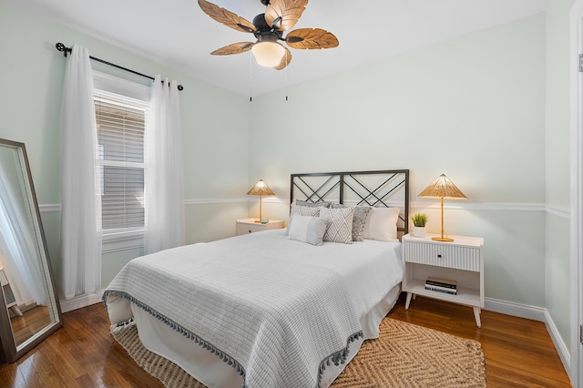 510 Wayne St, Saint Joseph, MI 49085 - bedroom with wood finished floors and ceiling fan