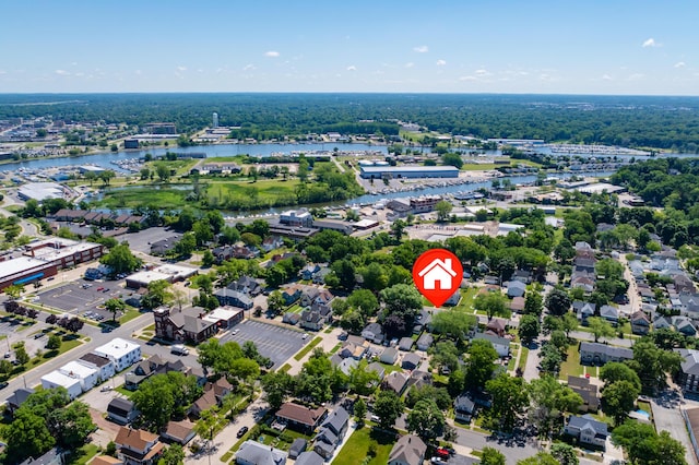 510 Wayne St, Saint Joseph, MI 49085 - aerial view of property and surrounding area with a large body of water and nearby suburban area