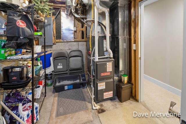 2845 Ridgecrest St SW, Byron Center, MI 49315 - utility room with heating unit and electric panel