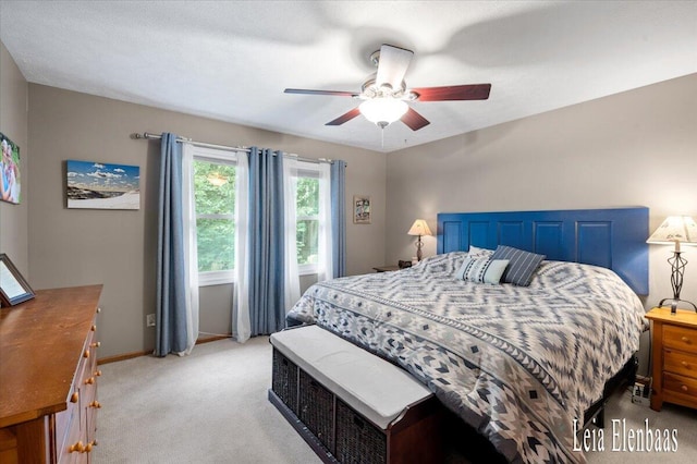 4712 Shank St NE, Rockford, MI 49341 - bedroom featuring light colored carpet and a ceiling fan