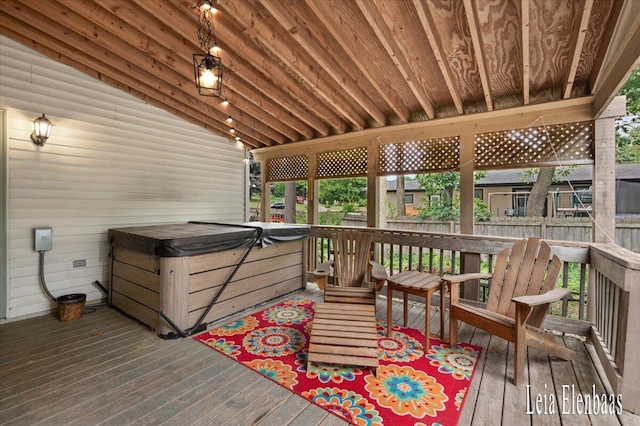 4712 Shank St NE, Rockford, MI 49341 - sunroom with a jacuzzi and vaulted ceiling