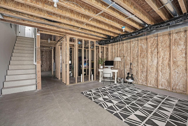 2319 Watertown Way, Grand Rapids, MI 49505 - unfinished below grade area with stairs