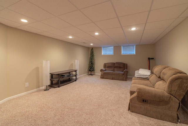 1762 Smyers Dr, Benton Harbor, MI 49022 - carpeted living room with recessed lighting and baseboards