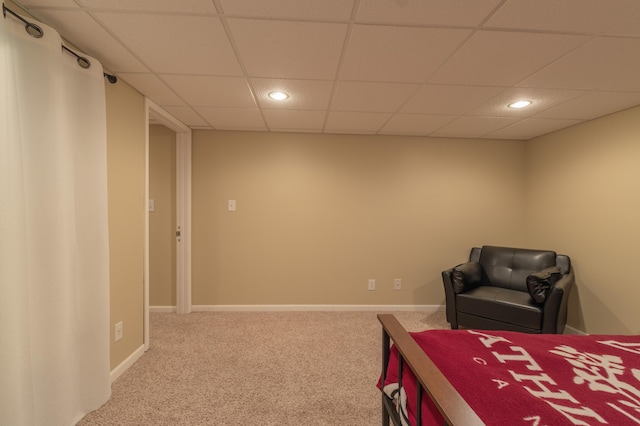 1762 Smyers Dr, Benton Harbor, MI 49022 - carpeted bedroom featuring recessed lighting and a paneled ceiling