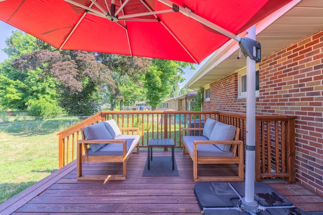 1762 Smyers Dr, Benton Harbor, MI 49022 - deck with an outdoor hangout area