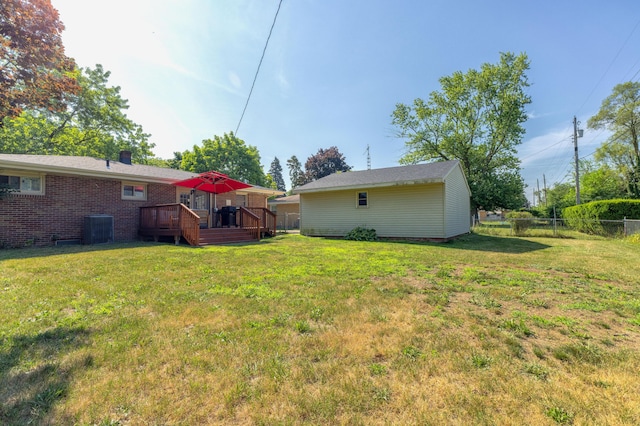 1762 Smyers Dr, Benton Harbor, MI 49022 - view of yard featuring a deck