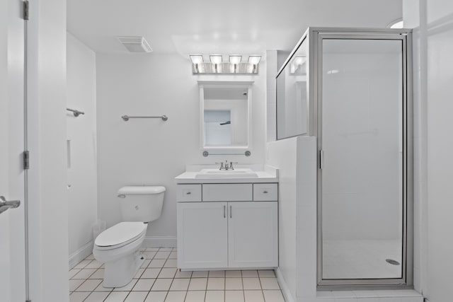 48002 Ridge Rd, New Buffalo, MI 49117 - bathroom featuring tile patterned floors, vanity, and a stall shower