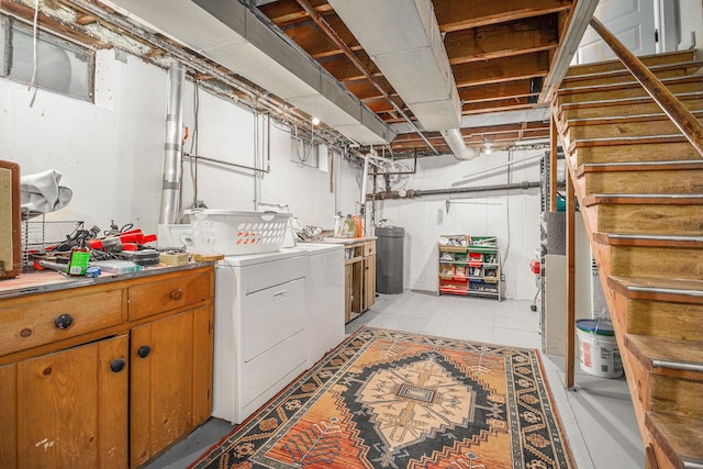6667 W River Rd NE, Belmont, MI 49306 - unfinished below grade area with separate washer and dryer and stairway