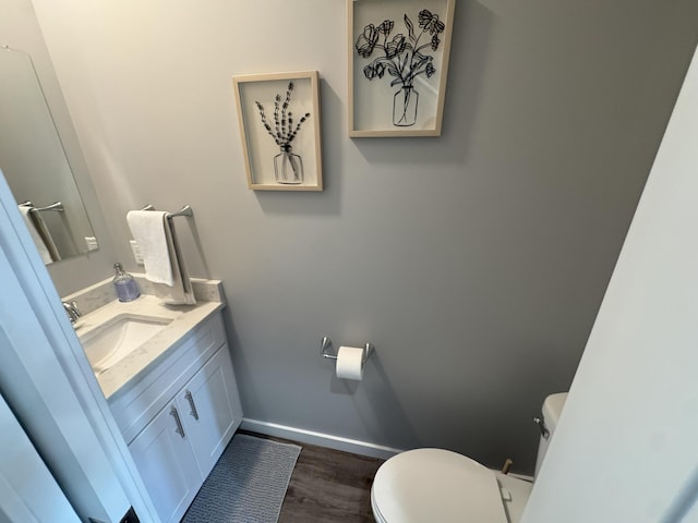 891 Rex St, Fremont, MI 49412 - bathroom with vanity and wood finished floors