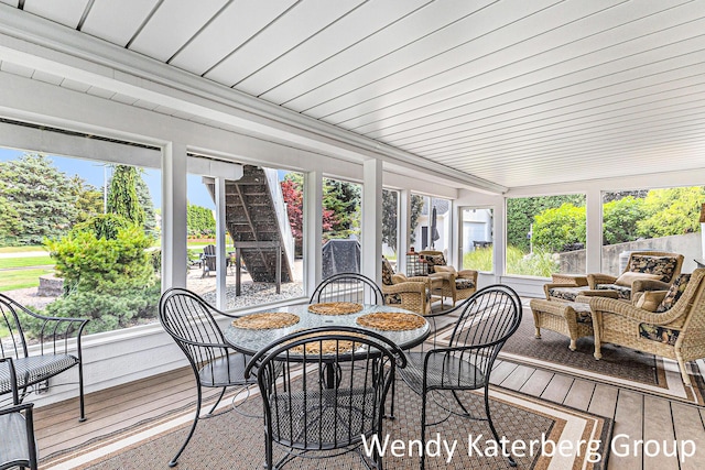 1033 Lumina Dr, Jenison, MI 49428 - sunroom / solarium featuring hardwood / wood-style flooring and a wooden deck