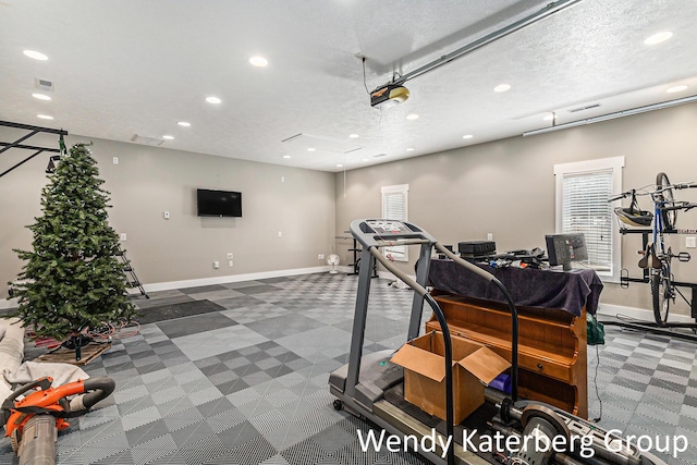 1033 Lumina Dr, Jenison, MI 49428 - workout room with recessed lighting and a textured ceiling