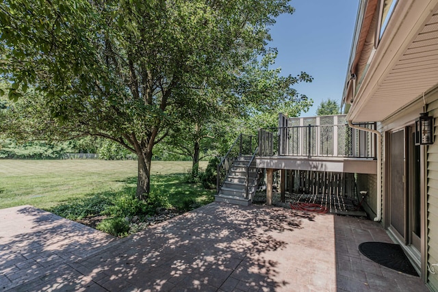 7532 Dell Rd, Saline, MI 48176 - view of patio / terrace featuring stairs