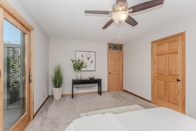 7532 Dell Rd, Saline, MI 48176 - carpeted bedroom featuring baseboards and a ceiling fan
