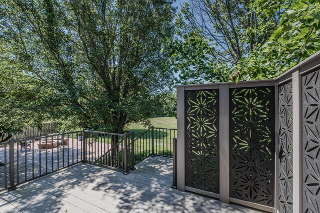 7532 Dell Rd, Saline, MI 48176 - view of wooden deck