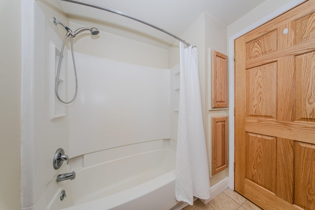 7532 Dell Rd, Saline, MI 48176 - full bathroom with shower / tub combo and tile patterned floors