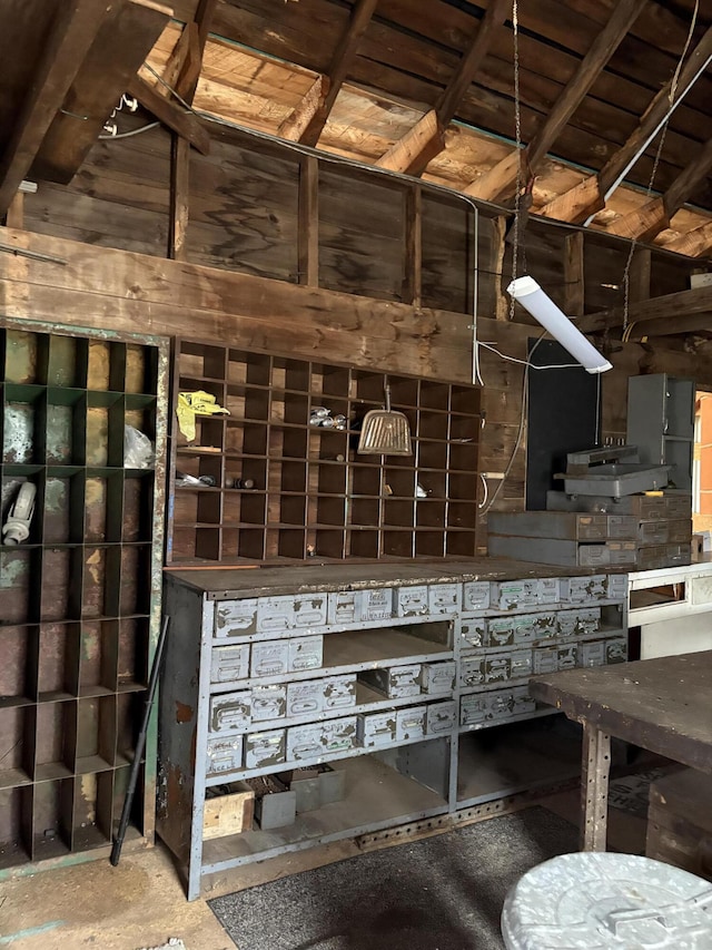 22347 5 Mile Rd, Morley, MI 49336 - miscellaneous room featuring unfinished concrete flooring