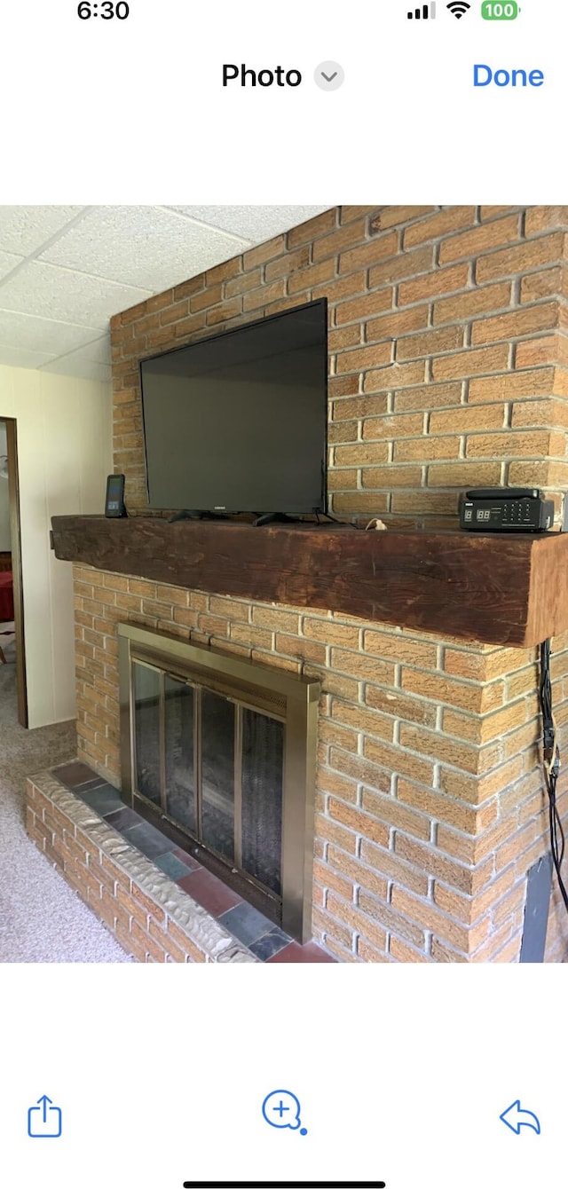 22347 5 Mile Rd, Morley, MI 49336 - detailed view of a fireplace and carpet floors
