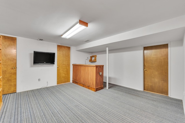 2145 Steeplechase Dr, Ann Arbor, MI 48103 - finished basement with carpet flooring and bar