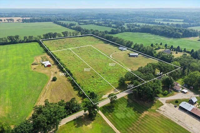 7499 Mathews Rd, Spring Arbor, MI 49283 - view of rural area with property boundaries highlighted