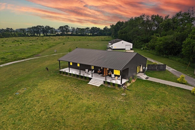 7499 Mathews Rd, Spring Arbor, MI 49283 - aerial view at dusk