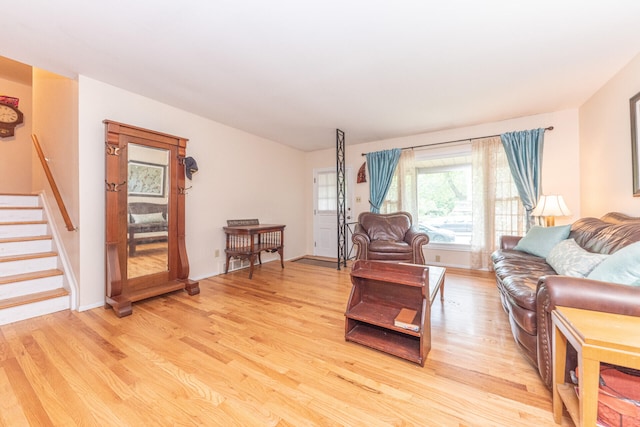 2707 Brandywine Dr, Ann Arbor, MI 48104 - living area featuring light wood-style floors and stairway