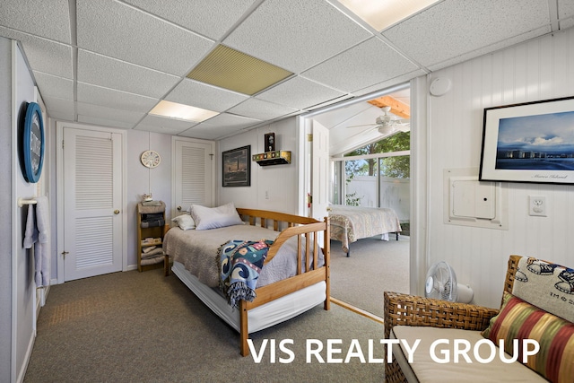 537 Buena Vista Dr, Spring Lake, MI 49456 - bedroom featuring a drop ceiling and carpet