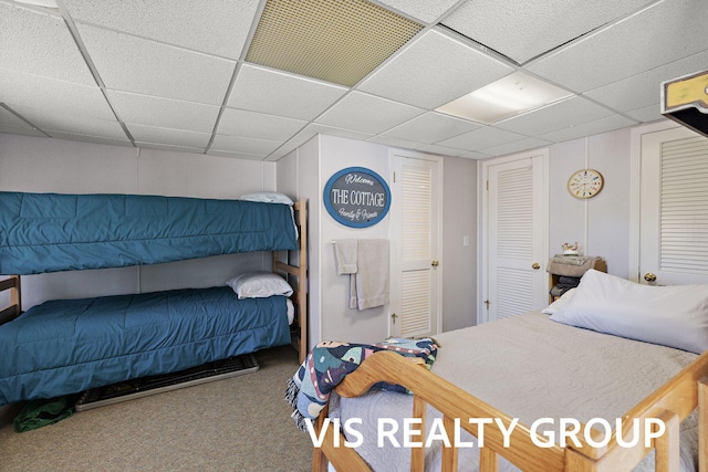 537 Buena Vista Dr, Spring Lake, MI 49456 - carpeted bedroom with a paneled ceiling