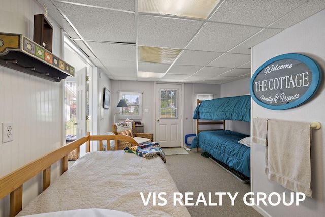 537 Buena Vista Dr, Spring Lake, MI 49456 - carpeted bedroom featuring a paneled ceiling