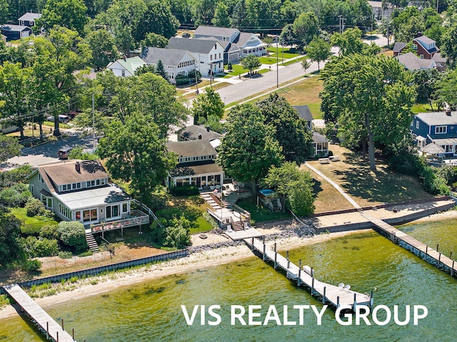 537 Buena Vista Dr, Spring Lake, MI 49456 - aerial perspective of suburban area featuring a nearby body of water