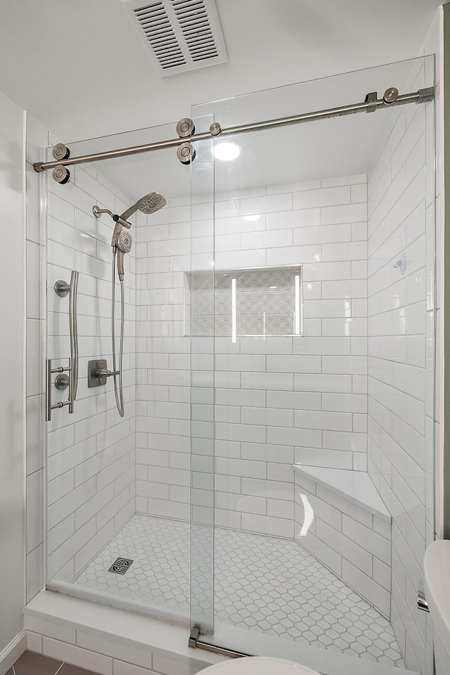 1734 Weatherstone Dr, Ann Arbor, MI 48108 - full bath with a stall shower and toilet